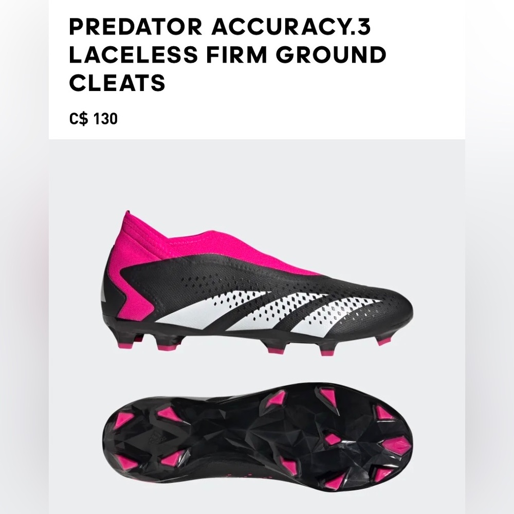Predator Accuracy 3 soccer cleats - size M8/W9